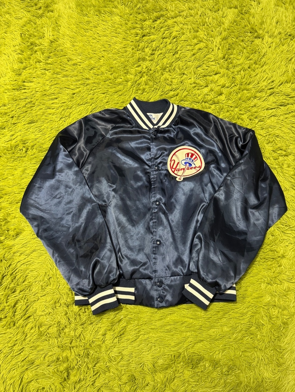 Vintage Chalk Line MLB Baseball New York Yankees Satin Jacket Size XL